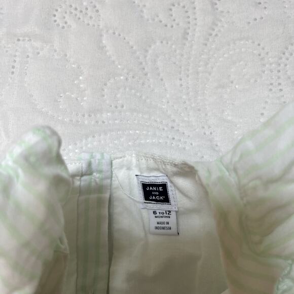 Janie And Jack Striped Ruffle Top Size 6-12m - Picture 4 of 5